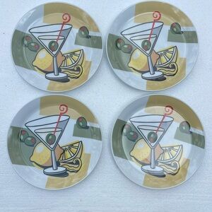 Joie De Vivre Appetizer Set of four, 7 inch Plates